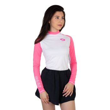 Sieviešu likras krekls Scorpena REEF, balts un rozā
