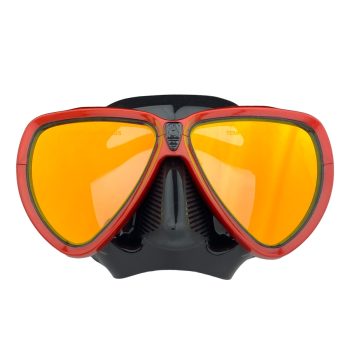 Scorpena A3 maska, sarkana, ar polarizētām lēcām